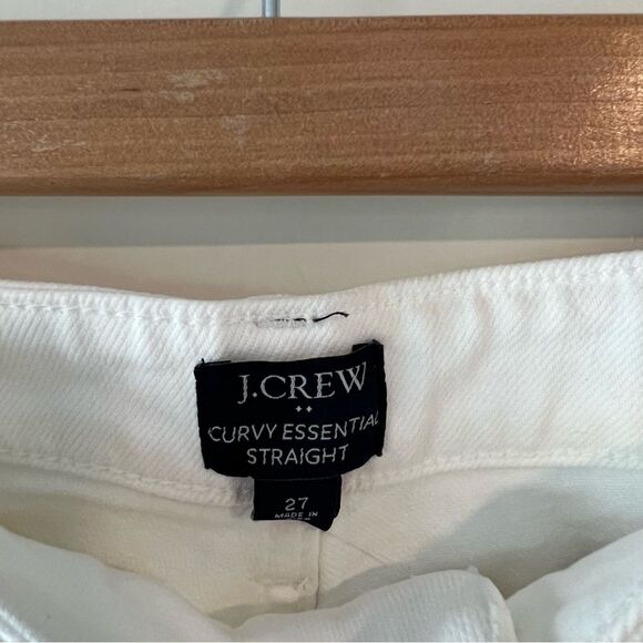 NWT J. Crew Curvy Essential Straight White Jean in All-Day Stretch - Picture 11 of 13